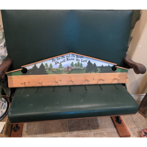 Green Upholstered Bench, Decor