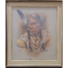 Image 1 : Framed Blue Bird Blackfoot Artwork By V. Zach