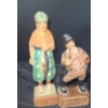 Image 2 : Anri Carved Wood Figures: Smallest 4 T, Green Clothes Holding Fish 6 T and More!