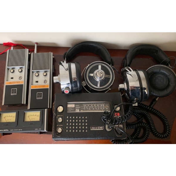 Antique Transistor Radios w/ Nova CV AM/FM Radio Head Phones  & More