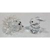 Image 3 : 2 Swarovski Crystals In Original Boxes 1 Bunny 1 Hedgehog (Both 2"T)