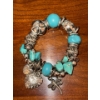 Image 3 : Assortment of Blue Bracelets-Bangle, Charm Bracelet, and Wrist Cuff