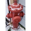Image 1 : Mini Red Metal Decorative Fire Hydrant 23 T (Paint Chipped a Bit at Base)