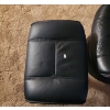 Image 5 : Black Leather Chair 24" Base, 30 W, 24 D, 38 T and Ottoman 18" Base, 20 W, 16 D, 16 T 