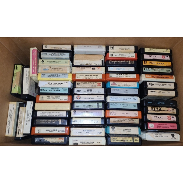 Large Collection of 8 Tracks Including : ABBA, Ted Nugent, STYX, Queen, Paul Anka and More!