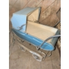 Image 1 : Antique Pram In Blue 28"Tall