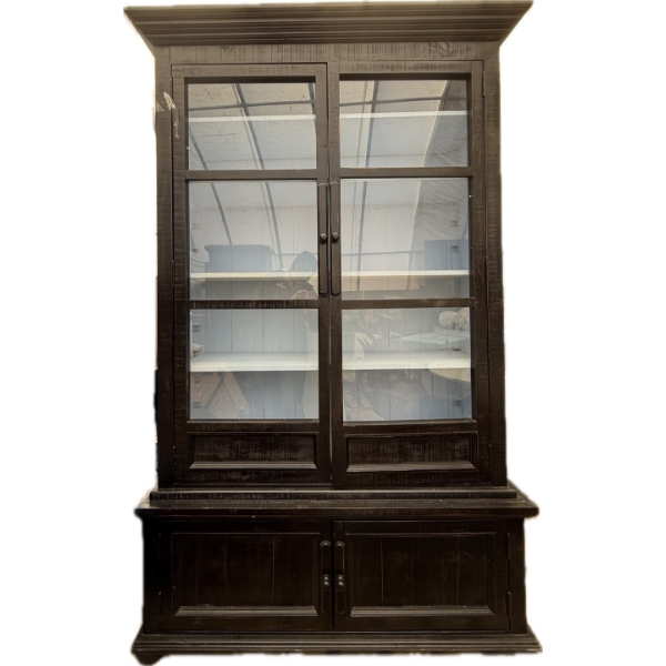 Large Stunning Refinished Antique Wooden Cabinet - 56W, 15D, 90T