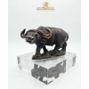 Image 5 : 3 Decorative Items: Buffalo Figurine, Cogsworth Clock, and White Bird Sculpture