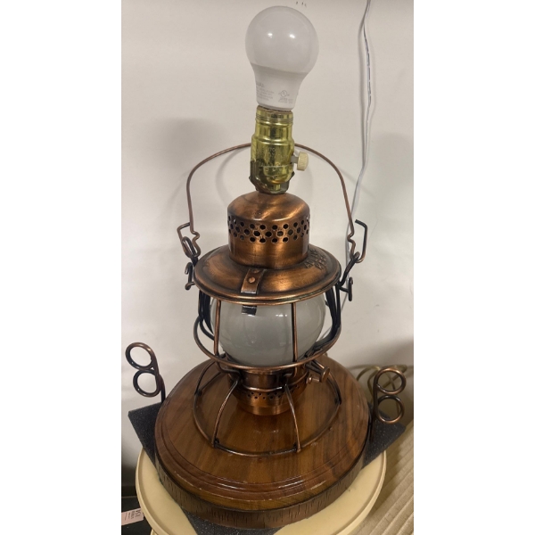 Adlake 300 L&N Railroad Lantern Reporpused Into An Electric Table Lamp 18"Tall