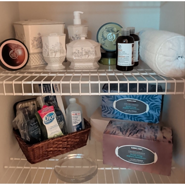 Bathroom Bundle #1- Porcelain Lilac Powder Room Set w/ New Luxury Bath Products & More