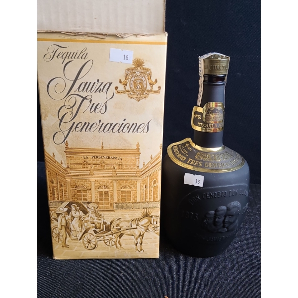 Vintage Bottle of Sauza Tres Generaciones Tequila