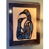 Image 1 : Beautiful, indigenous, bird family framed print 33” height 28” wide 