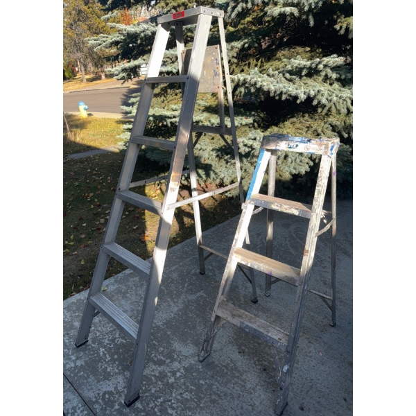 Two Ladders  5ft & 3ft Aluminum  Ladders To Climb High