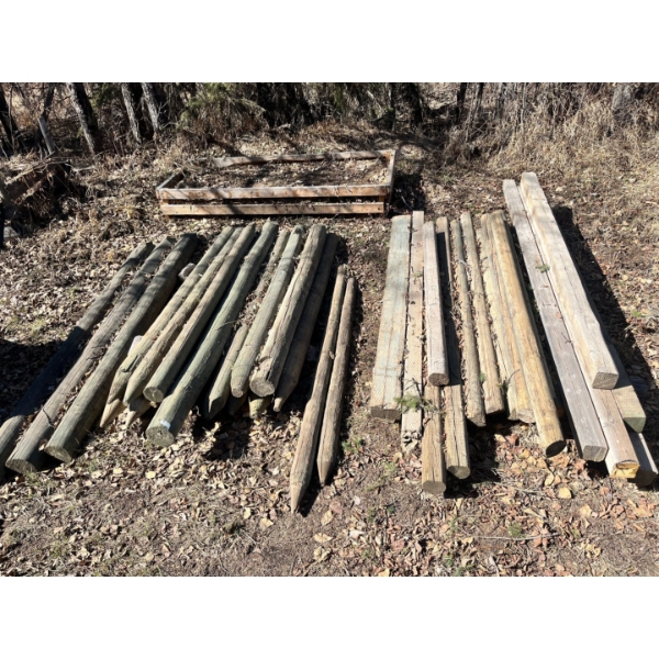 Assorted fence posts