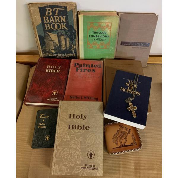 Antique Book Collection w/ Holy Bible & More