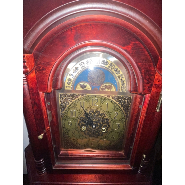 7 ft. Tall Vintage Mahogany Grandfather Clock