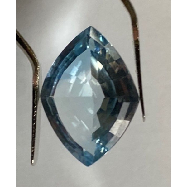 Medium Blue Aquamarine 9.55 ct Marquis Faceted 