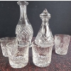 Image 1 : 7-Piece Set - Cut Glass Decanter Set With Tumblers