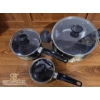Image 2 : Nonstick Cookware Set with Glass Lids, Strainer, and Accessories