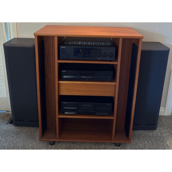 Kenwood Stereo System w/Cabinet & Speakers
