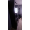 Image 8 : Dark Wood Storage Unit with Glass Cabinets, Open Shelving, and Lockable Filing Cabinet