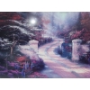 Image 2 : Numbered Print 1067/3850 "Spring Gate", Artist Thomas Kinkade, 43 X 35 Framed Under Glass