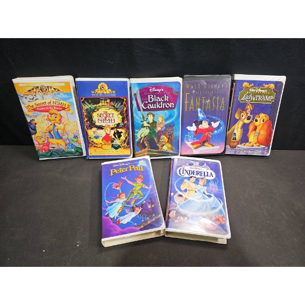 7 Classic Animated VHS Tapes