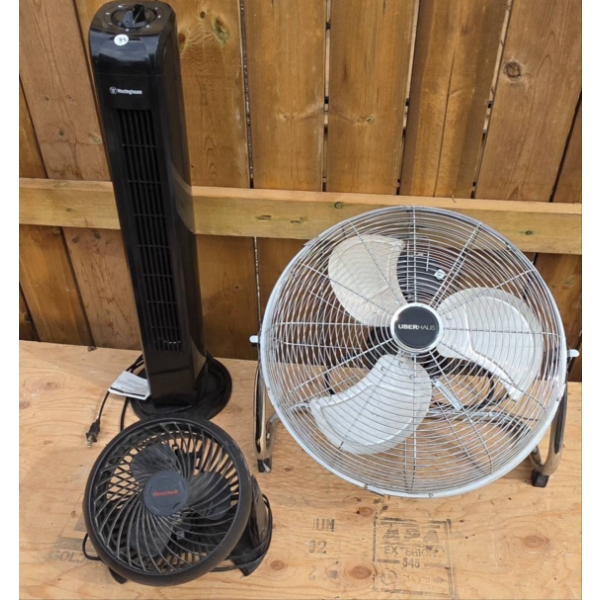 3 Fans Including Westinghouse, Honeywell, and UberHaus Models