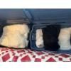 Image 1 : -2 two totes with bedroom, linens, duvet pillows, and blanket.