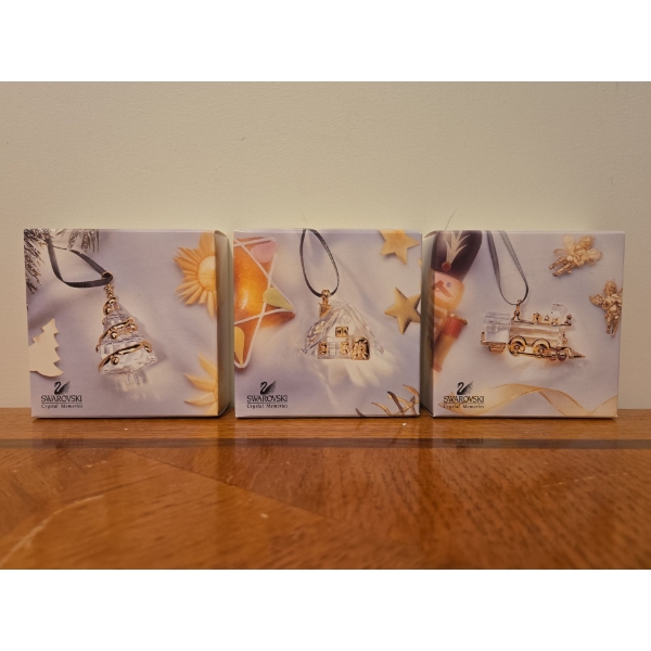 Swarovski Holiday Ornament Collection - Tree, House, Train 