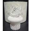 Image 9 : Swarovski Crystal 1995 Swan On White Pedestal (2.5"T & 2"L)