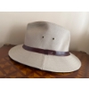 Image 3 : Two Men's Hats: Panama Straw Hat with Black Band and Cotton Safari Hat with Leather Band