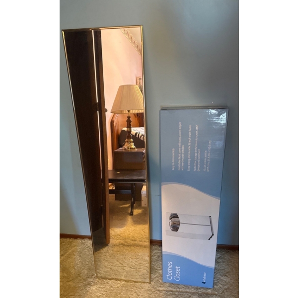 Long Mirror & Whitmor Clothes Closet 