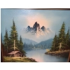 Image 2 : Painting of Mountain Scene Signed b. Eddy 26 X 22