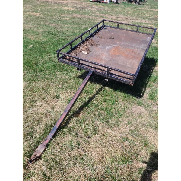 Small Utility Trailer. Box Size 71 w, 47 1/2 l, 31 h (height inside box 6")