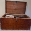 Image 4 : Rustic English Wood w/Metal Latch Chest Or Trunk For Storage-Medicine Chest