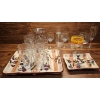 Image 1 : Glassware with Olive Motif Ceramic Platters