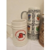 Image 2 : Six Ceramic and Stoneware Beer Steins and Tankards with Varied Designs