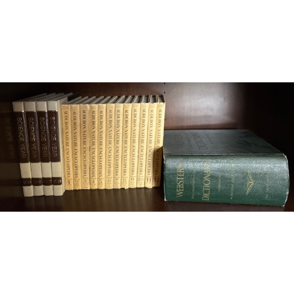 Informative Book Collection; Webster Dictionary, Nature Encyclopedia, Science Year 