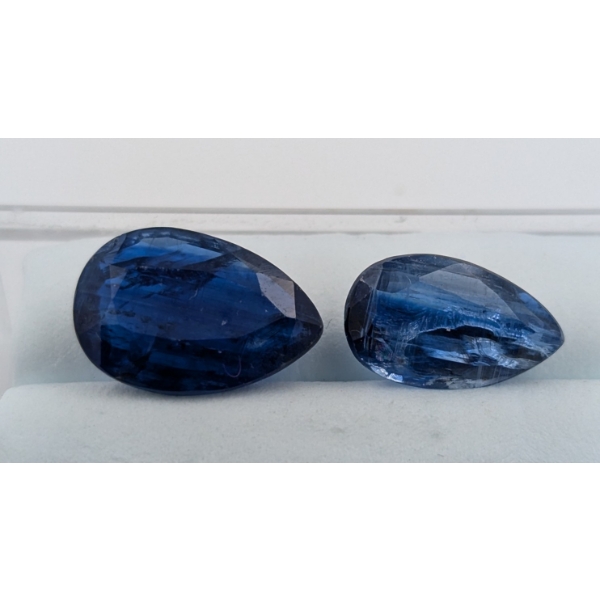 12.31 ct Certified Blue Kyanite gemstone PAIR ($9,848 Appraisal)