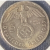 Image 6 : 1937 German 5 Reichsmark Coin 90% Silver 13.88 Grams & 1938 German 5 Reichsmark Coin 90% Silver 13.8