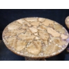 Image 4 : Sparkling Mexican Made Side Tables with Stone, Gold Flake and Resin- 24w x 17h