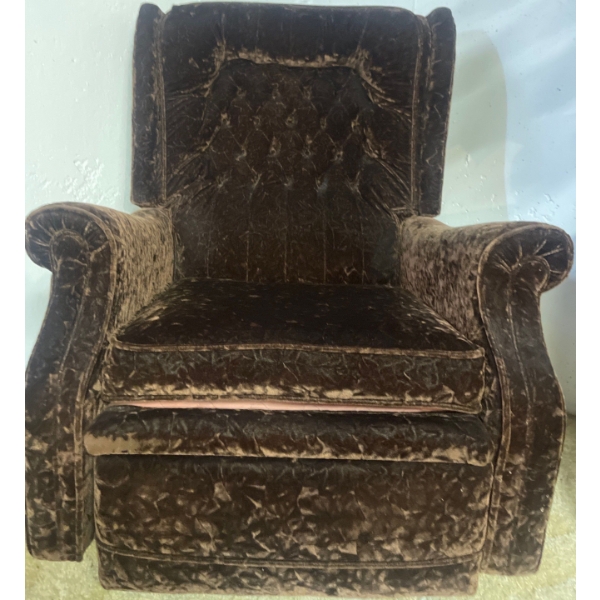 Retro Reclining Rocker 30x29x44 Crushed Velvet
