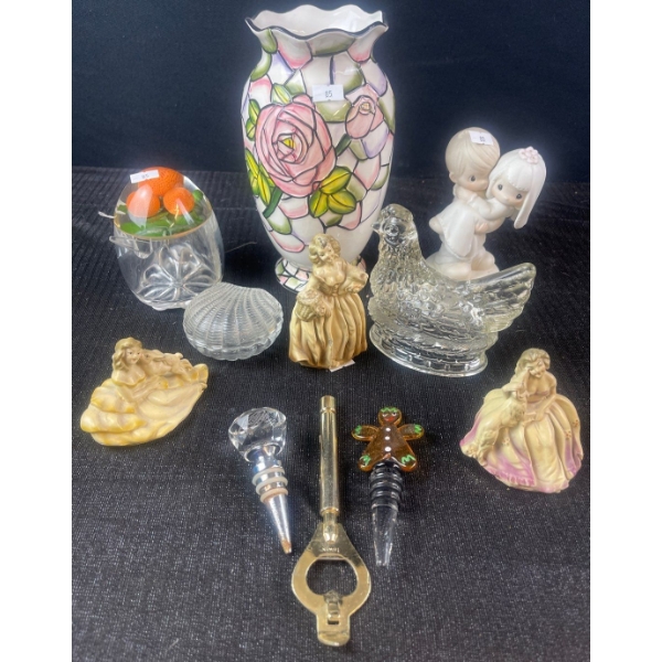 Vintage Decor Collection - Precious Moments Floral Vase 8T & More