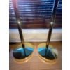 Image 3 : Pair of Brass Floor Lamps - 6 Feet Tall