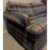 Image 7 : Plaid Upholstered Loveseat with Two Matching Cushions