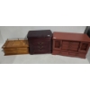 Image 1 : Trio of Boxes: Dresser Box 21 W, 6.5 D, 5.5 T, w/ Hearts 11.5 W, 7 D, 10 T, Painted 15 W, 7 D, 8 T 