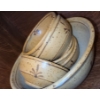Image 3 : Large Pottery Salad Bowl 9" Diameter and Small Serving Bowls 5" Diameter 