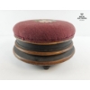 Image 2 : Antique Victorian Footstool Featuring A Dark Wooden 7''INCHES HEIGHT , 13''INCHES WIDTH.