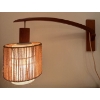 Image 1 : 1970s Danish Teak Wall Lamp - Just Mount Plug In & Enjoy 8"Tall